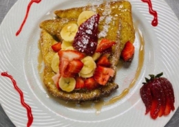 Fluffy French Toast, with Powdered Sugar and Strawberries from Chef Manny at Buena Vista Kitchen
